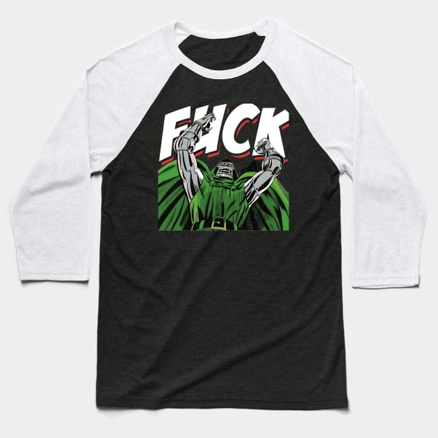 dr doom Baseball T-Shirt by Darkium
